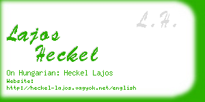 lajos heckel business card